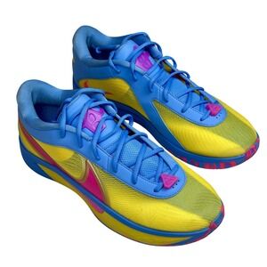 Nike Zoom Freak 5 TB Promo Basketball Shoes Yellow Blue Pink
